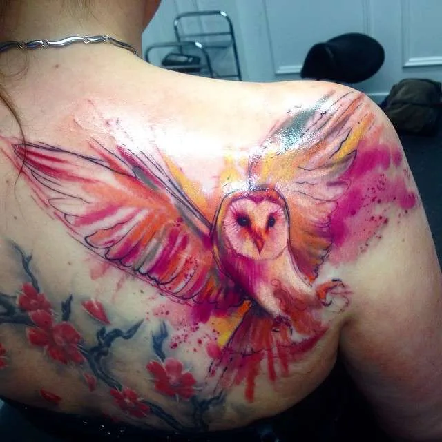 水彩 tattoo 艺术家 Adam Kremer | Акварельная татуировка тату-мастера Adam Kremer